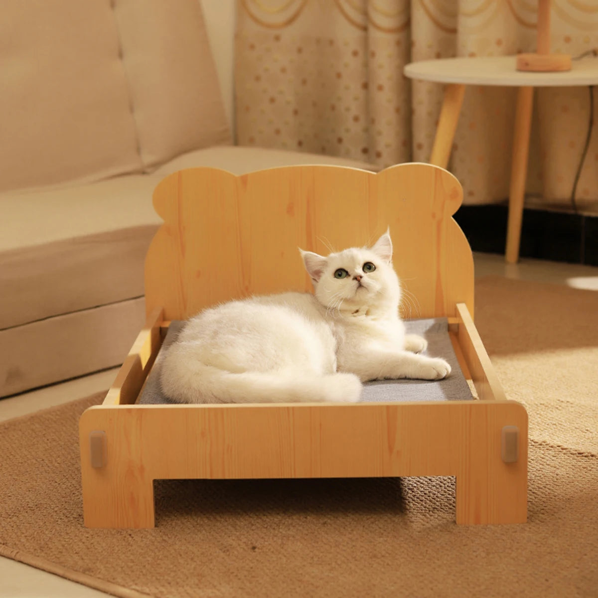 Purrfect Dreams Wooden Pet Bed 🐾